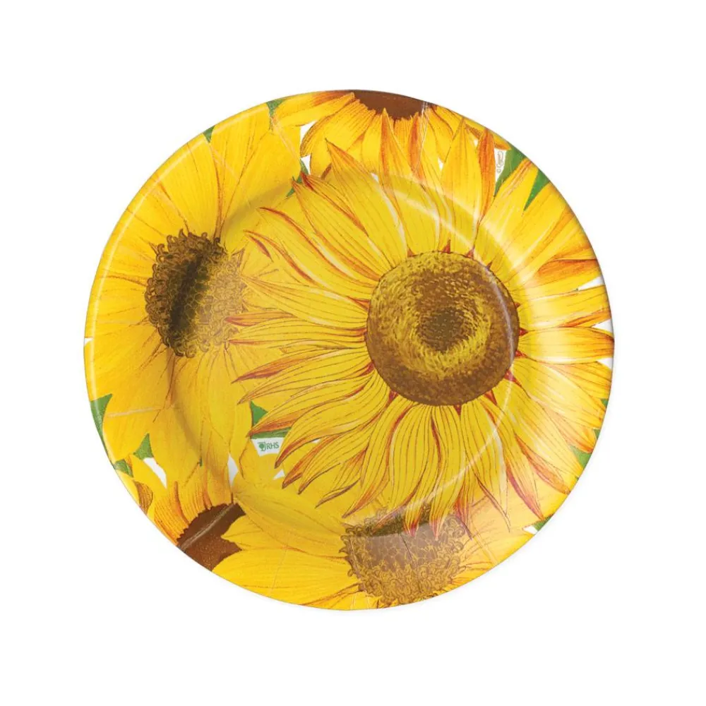 Caspari Bridal Shower|Paper Salad And Dessert Plates|Sunflowers Paper Salad & Dessert Plates - 8 Per Package