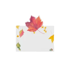 Caspari Place Cards|Swirling Leaves White Place Cards - includes 8 Place Cards
