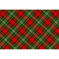 Caspari Place Cards|Tartan Red Foil Place Cards - includes 8 Cards
