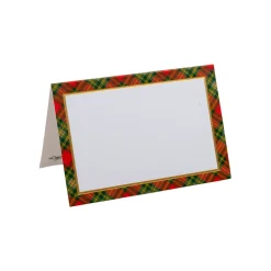 Caspari Place Cards|Tartan Red Foil Place Cards - includes 8 Cards