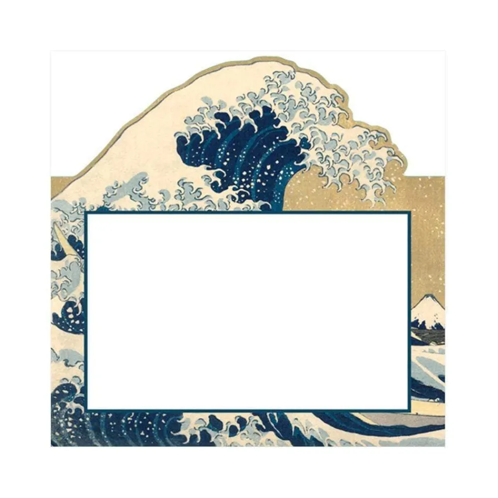 Caspari Place Cards|The Great Wave Gold Place Cards Die Cut Package 8 In