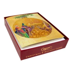 Caspari Christmas And Holiday Cards|Boxed Holiday Cards|Three Kings Ornament Classic Boxed Christmas Cards - includes 15 cards & envelopes