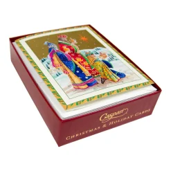 Caspari Christmas And Holiday Cards|Boxed Holiday Cards|Three Wise Men Petite Boxed Christmas Cards - includes 15 cards & envelopes