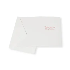 Caspari Christmas And Holiday Cards|Boxed Holiday Cards|Topiaries With Red Ribbon Small Boxed Christmas Cards - includes 15 cards & envelopes