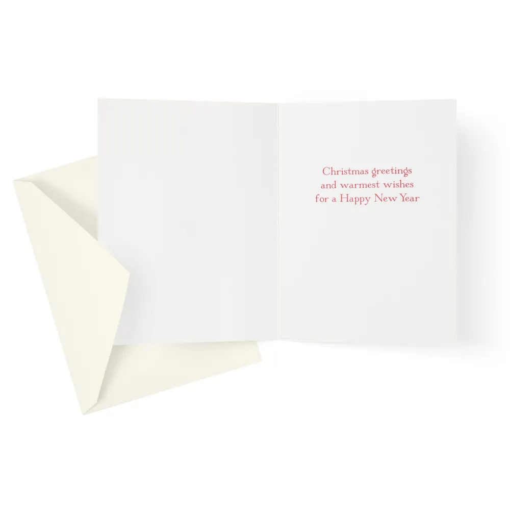 Caspari Christmas And Holiday Cards|Boxed Holiday Cards|Topiary Stag Classic Boxed Christmas Cards - includes 15 cards & envelopes