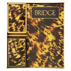 Caspari Bridge|Tortoise Bridge Gift Set - 2 Playing Card Decks & 2 Score Pads