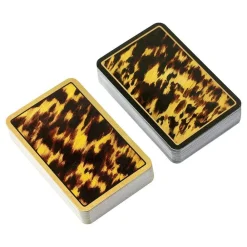 Caspari Bridge|Tortoise Bridge Gift Set - 2 Playing Card Decks & 2 Score Pads