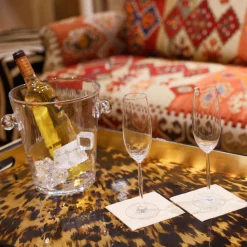 Caspari Lacquerware|New Year'S|Tortoiseshell Lacquer Oversize Rect Tray - 30X22