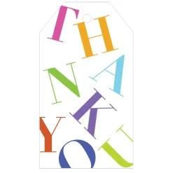 Caspari Gift Tags & Enclosure Cards|Tossed Thank You Classic Gift Tags - 2 Per Package