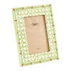 Caspari Lacquerware|Pictures, Frames & Clocks|Trellis Green 4" x 6" Lacquer Picture Frame - includes 1 frame
