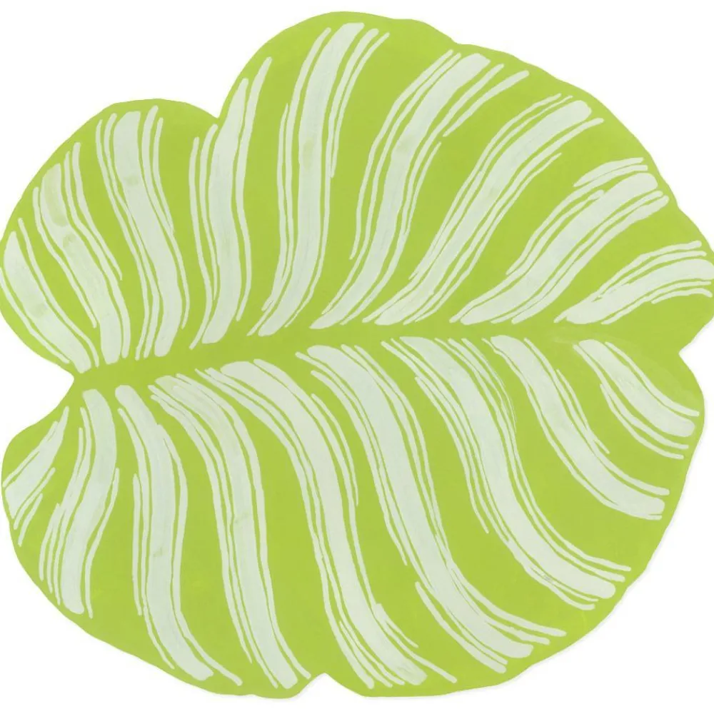 Caspari Placemats|Paper Placemats|Tropical Leaf Die-Cut Placemat - 4 Per Package