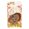 Caspari Thanksgiving|Paper Guest Towels|Turkey And Berries Guest Towel Napkins - 15 Per Package
