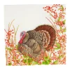 Caspari Thanksgiving|Paper Luncheon Napkins|Turkey And Berries Luncheon Napkins - 20 Per Package