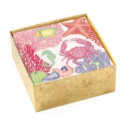 Caspari Boxed Cocktail Napkins|Under the Sea Boxed Paper Cocktail Napkins - 40 Per Box