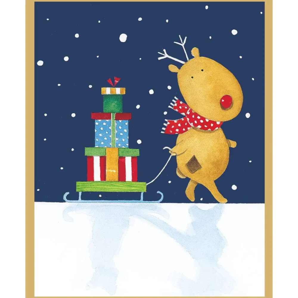 Caspari Christmas And Holiday Cards|Boxed Holiday Cards|Ursli Petite Boxed Christmas Cards - includes 15 cards & envelopes