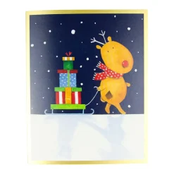 Caspari Christmas And Holiday Cards|Boxed Holiday Cards|Ursli Petite Boxed Christmas Cards - includes 15 cards & envelopes