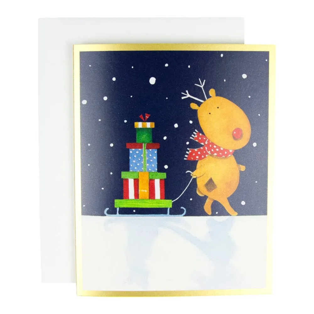 Caspari Christmas And Holiday Cards|Boxed Holiday Cards|Ursli Petite Boxed Christmas Cards - includes 15 cards & envelopes