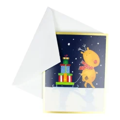 Caspari Christmas And Holiday Cards|Boxed Holiday Cards|Ursli Petite Boxed Christmas Cards - includes 15 cards & envelopes