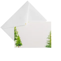 Caspari Correspondence Cards|White Christmas Foil Correspondence Cards - includes 20 Correspondence Cards