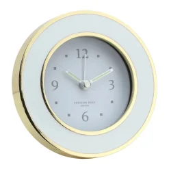 Addison Ross Pictures, Frames & Clocks|White Enamel & Gold Alarm Clock