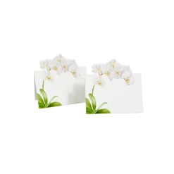 Caspari Place Cards|White Orchid Place Cards - 8 Per Package