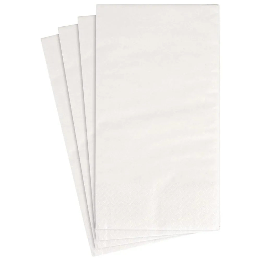 Caspari Christmas Napkins|Engagement Party|White Pearl Paper Guest Towel Napkins - 15 Per Package