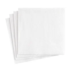 Caspari Christmas Napkins|Engagement Party|White Pearl Paper Linen Cocktail Napkins - 15 Per Package