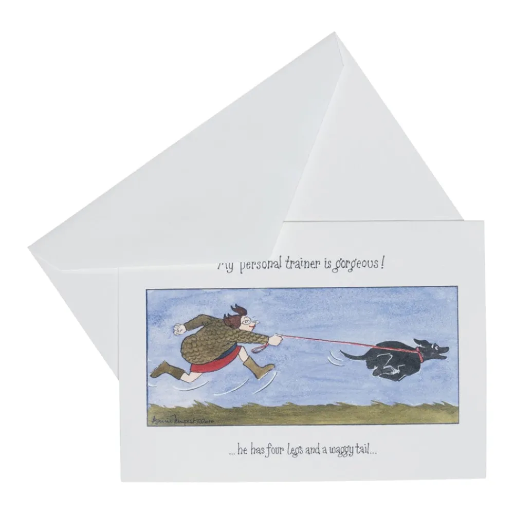 Caspari Note Cards|Who's Walking Who? Boxed Note Cards - 8 Note Cards & 8 Envelopes