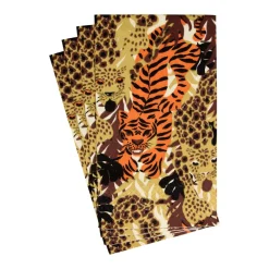 Caspari Christmas Napkins|Paper Guest Towels|Wild Cats Guest Towel Napkins - 15 Per Package