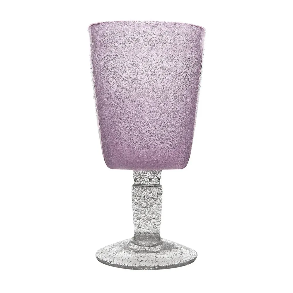 Memento Glass Drinkware|Glass Drinkware|Wine Goblet in Mauve - Set of 4