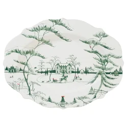 Juliska Christmas Decor|Memorial Day|Winter Frolic 18.5" Platter - Evergreen