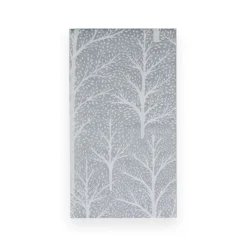 Caspari Christmas Napkins|Paper Guest Towels|Winter Trees Silver & White Guest Towel Napkins - 15 Per Package
