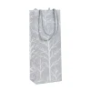 Caspari Christmas Gift & Bottle Bags|Gift & Bottle Bags|Winter Trees Silver Wine & Bottle Gift Bag - 1 Each