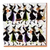 Caspari Halloween|Paper Cocktail Napkins|Witches Conga Line Cocktail Napkins - 20 Per Package