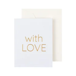 Caspari Gift Tags & Enclosure Cards|With Love Gift Enclosure Cards - 4 Mini Cards & 4 Envelopes
