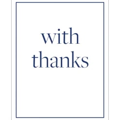 Caspari Gift Tags & Enclosure Cards|With Thanks Enclosure Cards - 4 Mini Cards & 4 Envelopes