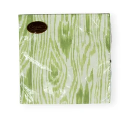 Caspari Paper Luncheon Napkins|Woodgrain Moss Green Luncheon Napkins - 20 Per Package