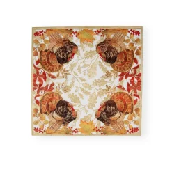 Caspari Thanksgiving|Paper Luncheon Napkins|Woodland Turkey Paper Luncheon Napkins - 20 Per Package