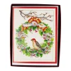 Caspari Christmas And Holiday Cards|Boxed Holiday Cards|Wreath And Woodpecker Petite Boxed Christmas Cards - includes 15 cards & envelopes