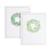 Caspari Note Cards|Wreath Assorted Embossed Boxed Note Cards - 10 Note Cards & 10 Envelopes