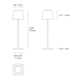 Zafferano Lamps & Candle Holders|Poldina Pro Micro Lamp - Steel Blue