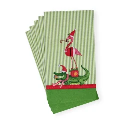 Caspari Christmas Napkins|Paper Guest Towels|Zooey Christmas Guest Towel Napkins - 15 Per Package